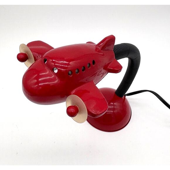 Vintage Dayton Hudson Airplane Kids Desk Lamp Red Aviation Gooseneck Deco Works - Picture 13 of 13